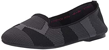 【中古】【インポート品・未当てはめる】Skechers レディース Cleo-Sherlock ニットローファー スキマー バレー坦々たる US 大きさ: 6.5 色合い: 黒いこと