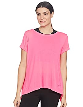 【中古】【インポート品・未当てはめる】Under Armour Women\u0027s Whisperlight Short Sleeve Foldover Shirt%ｶﾝﾏ% Mojo Pink (641)/Tonal%ｶﾝﾏ% X-Large