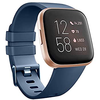 【中古】【輸入品・未使用】Tobfit スポーツバンド Versa/Versa Lite/SE対応 ソフトTPUリストバンド アクセサリー レディース メンズ ブルー Sサイズ