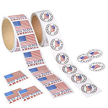 【中古】【輸入品・未使用】ArtCreativity 星条旗 愛国心ステッカー 2ロール God Bless Americaステッカー合計200枚付き 赤 白 青 装飾 7月4日 メモリアル 退役軍人 アメリ|スカイマーケットプラス