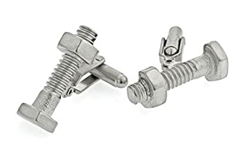 【中古】【輸入品・未使用】JJ Weston ナットとボルト型カフリンクアメリカ製