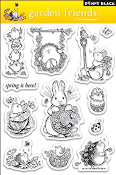 【中古】【輸入品・未使用】Penny Black Clear Stamps 5%ダブルクォーテ%X7.5%ダブルクォーテ% Sheet-Garden Friends