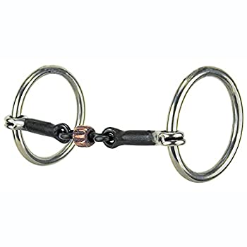 【中古】【インポート品・未当てはめる】Reinsman Dogbone Copper Roller Snaffle O-Ring Bit