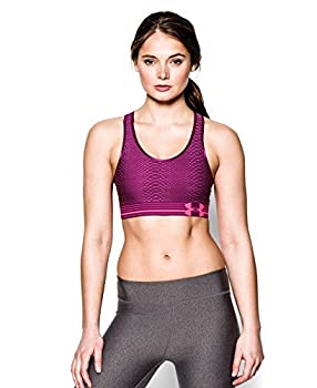 【中古】【輸入品・未使用】(アンダーアーマー) Under Armour レディース ミッドプリントスポーツブラ X-Small パープル