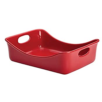 【中古】【輸入品・未使用】Rachael Ray 50615 9インチ x 12インチ 長方形 オレンジ ストーンウェアベーカー 9インチ x 12インチ レッド