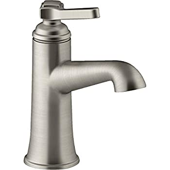 【中古】【輸入品・未使用】Kohler Bathroom Sink Faucet Single Hole One Handle Lever Vibrant Brushed Nickel