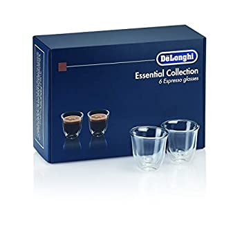 【中古】【輸入品・未使用】DeLonghi America 5513296651 Essential Collection Double Walled Thermo Espresso Glasses (Set of 6)%ｶﾝﾏ% Clear