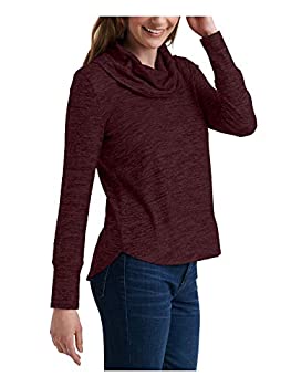 【中古】【インポート品・未当て嵌める】Lucky Brand レディース カウルネック クラウドジャージ とっ始め US 大きさ: X-Small 色つや: 赤いこと