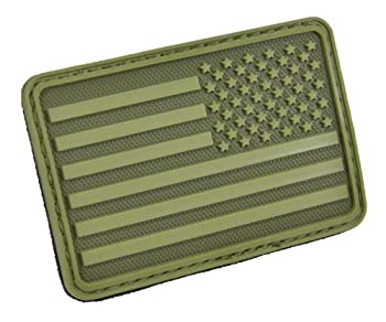 【中古】【輸入品・未使用】アメリカ国旗 (右腕) ラバーパッチ Hazard 4(R) - ODグリーン