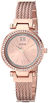 【中古】【インポート品・未当て嵌める】GUESS Women\u0027s Quartz Stainless Steel Casual Watch%ｶﾝﾏ% Color:Rose Gold-Toned (Model: U1009L3) その他-腕時計