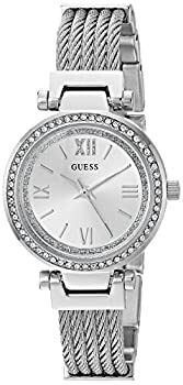 【中古】【輸入品・未使用】GUESS Women's Quartz Stainless Steel Casual Watch%ｶﾝﾏ% Color:Silver-Toned (Model: U1009L1)