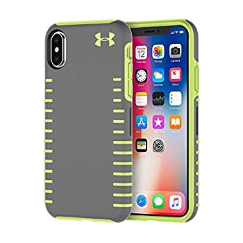 【中古】【輸入品・未使用】Under Armour UA Protect Grip Case for iPhone Xs & iPhone X - Graphite/Quirky Lime