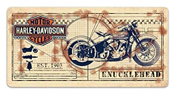 【中古】【輸入品・未使用】ハーレーダビッドソン ナックルヘッドプリント エンボス加工ティンサイン 20 x 10インチ 2011991｜スカイマーケットプラス