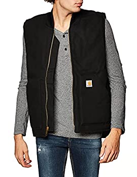 【中古】【輸入品・未使用】Carhartt Men Sandstone Vest Arctic Quilt Lined%ｶﾝﾏ%Black%ｶﾝﾏ%Large