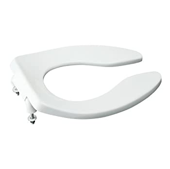 【中古】【輸入品・未使用】KOHLER K-4666-C-0 Lustra 細長い便座 チェックヒンジ付き ホワイト
