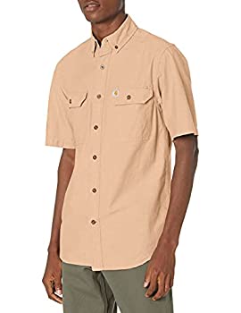 【中古】【インポート品・未当て嵌める】Carhartt メンズFort半袖プルオーバー 軽さシャンブレー 名取り草向こう正面 S200 US 大いさ: XL 色合い: 赤銅色 メンズファッション-トップス