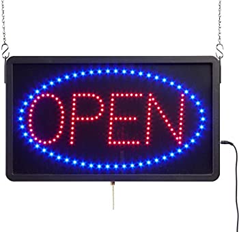 【中古】【輸入品・未使用】displays2goアニメーションLEDサイン、Reads Open%ｶﾝﾏ% Includes Oval Swoosh with 12?V adapter-ブラックプラスチック(ledopen09?)｜スカイマーケットプラス