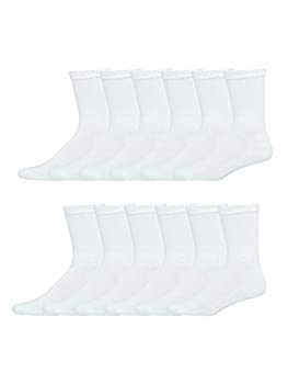 【中古】【輸入品・未使用】Hanes メンズ ビッグ＆トール アクティブクール 12足パック クルーソックス (10-13 (靴サイズ12-14) ホワイト)