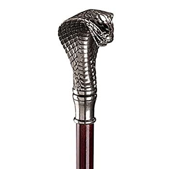 【中古】【輸入品・未使用】Design Toscano ステッキ コブラ ピューターハンドル付き