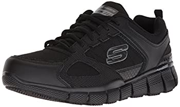 【中古】【インポート品・未当て嵌める】Skechers メンズ Telfin-sanphet インダストリアルシューズ%ｶﾝﾏ% 黒いことなめし革 クールデュラ%ｶﾝﾏ% 24.5