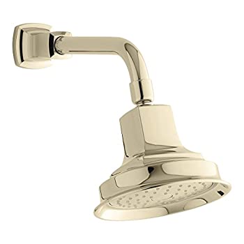 【中古】【輸入品・未使用】KOHLER 16244-AK-AF Margaux 2.5 GPM Single-Function Wall-Mount Showerhead with Catalyst Spray%ｶﾝﾏ% Vibrant French Gold