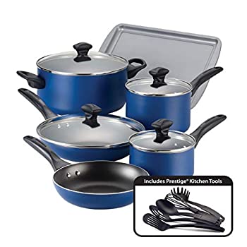 【中古】【輸入品・未使用】Farberware Dishwasher Safe Nonstick Aluminum 15-Piece Cookware Set%カンマ% Blue by Farberware|スカイマーケットプラス