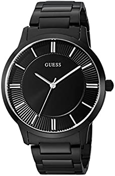 【中古】【インポート品・未当て嵌める】Guess メンズ ステンレススチールカジュアルブレスレットウオッチ NS 黒いこと