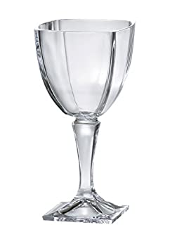 【中古】【インポート品・未当て嵌める】Barski Glass - Lead Free - Beautiful Square Footed Crystalline - Wine - Goblet - 270ml - - Made インチ Europe - Set Of 6