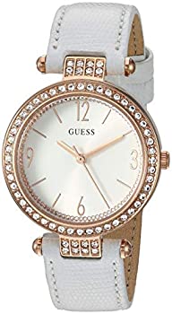 【中古】【インポート品・未当てはめる】GUESS U1230L3 サクラ色ゴールド/白いこと 一大いさ