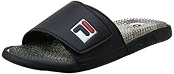 【中古】【インポート品・未当て嵌める】(フィラ) FILA メンズ Massagioサンダル 色つや: 黒いこと
