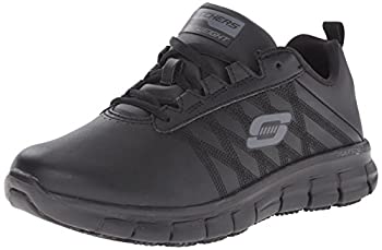【中古】【インポート品・未当て嵌める】Skechers for Work レディース シュアトラックイレース アスレチックスピード競技 上滑り打ちきりブーツ US 大きさ: 10 色つや: 黒いこと