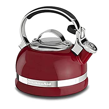 【中古】【インポート品・未当て嵌める】KitchenAid KTEN20SBER 2.0クオート 湯沸かし フルステンレススチールハンドルと刈り込みダンス楽隊 帝国赤いこと キッチン用品・食器・調理器具-その他