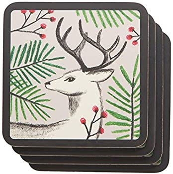【中古】【インポート品・未当て嵌める】Now Designs Noble Deer コースター 4枚書き割り (1780051)