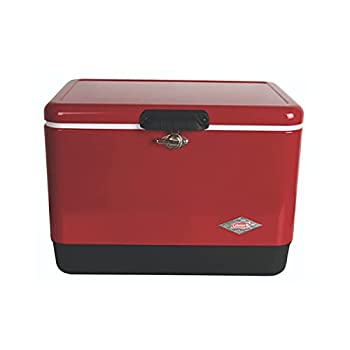 【中古】【インポート品・未当てはめる】54QT スチールベルトクーラー(赤いこと/黒いこと)