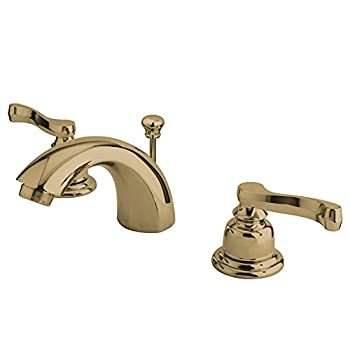 【中古】【輸入品・未使用】Kingston Brass KB8952FL Two Handle 4 in. to 8 in. Mini Widespread Lavatory Faucet with Brass Pop-up