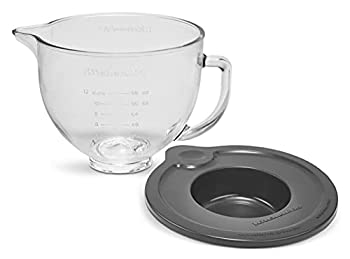 【中古】【インポート品・未当て嵌める】KitchenAid スタンドミキサーボウル 5クオート 硝子 価値付ける目盛り付き添い人