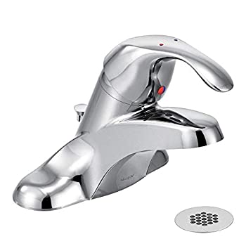 【中古】【インポート品・未当てはめる】Moen 8434 商業主義用 M-Bition 4in 真っただ中仕かける 洗面所水道の栓 グリッドストレーナー付き添い人 1.5gpm Cr
