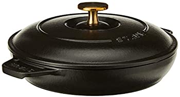 【中古】【輸入品・未使用】Staub Round Plate w/ Lid%ｶﾝﾏ% Black Matte%ｶﾝﾏ% 0.75 qt. - Black Matte by Staub