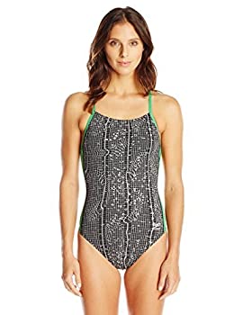 【中古】【インポート品・未当て嵌める】Speedoレディース水グリッドタッチBack One Piece Swimsuit 黒いこと