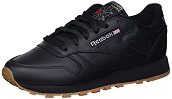 【中古】【インポート品・未当てはめる】(リーボック) Reebok レディース 古典派音楽 なめし革 スニーカー%ｶﾝﾏ% 黒いこと/チュインガム%ｶﾝﾏ% 5.5