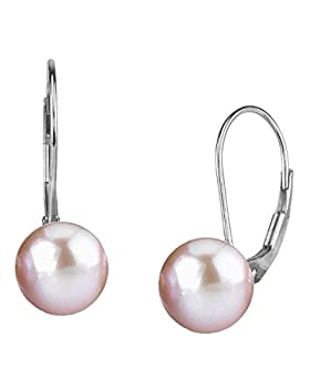 【中古】【インポート品・未当て嵌める】THE PEARL SOURCE 14Kゴールド AAAA品等 ラウンド 本物のサクラ色素水育てるパール レバーバックイヤリング お上さん用