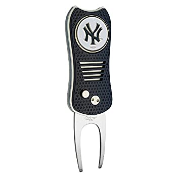 【中古】【輸入品・未使用】Team Golf MLB ニューヨークヤンキース スイッチブレード ディボットツール 両面磁気ボールマーカー 特許取得済シングルプロングデザイン グリー