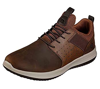 【中古】【インポート品・未当てはめる】Skechers Mens Delson - Axton Charcoal/Dark Brown Sneaker - 9.5 W