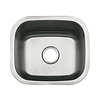 【中古】【輸入品・未使用】キングストン真鍮Gourmetier gkus16168アンダーマウントシングルボウルバーシンク16-inch-length by 16?x 16?x 18インチ、つや消しステンレスス