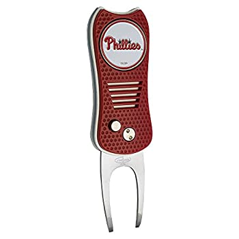 【中古】【輸入品・未使用】Team Golf MLB フィラデルフィア・フィリーズ スイッチブレード ディボットツール 両面磁気ボールマーカー 特許取得済シングルプロングデザイン