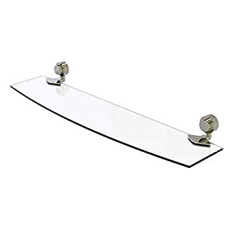 【中古】【インポート品・未当て嵌める】Allied Brass 433/24-PNI 60糎 x 13糎 Bevelled Glass Shelf Polished Nickel