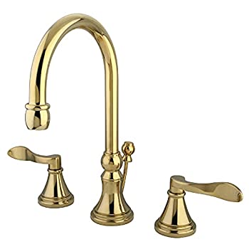 【中古】【輸入品・未使用】Kingston Brass KS2982DFL Two Handle 8 in. to 16 in. Widespread Lavatory Faucet with Brass Pop-up