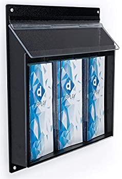 【中古】【インポート品・未当て嵌める】displays2goアウトドア雨合羽小論文保持者、3-pocket、壁マウント、ABS可塑性物質(opd3?)