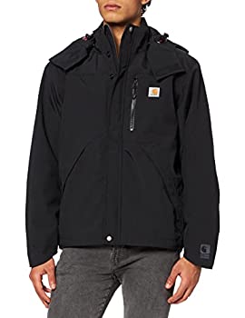 【中古】【インポート品・未当て嵌める】Carhartt メンズ ショアラインジャケット お水校正刷り 高通気性ナイロン J162 US 大きさ: MD (Reg) 色つや: 黒いこと