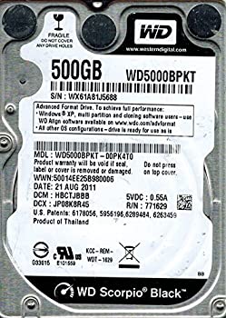 【中古】【インポート品・未当て嵌める】Western Digital wd5000bpkt-00pk4t0?DCM : hbctjbbb 500?GB